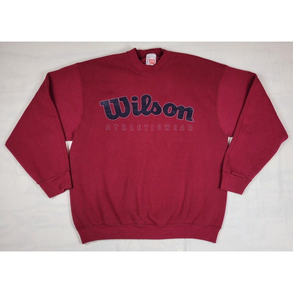 Vintage Wilson Athleticwear Sweatshirt Maroon Crewneck Graphic Pullover XL USA
